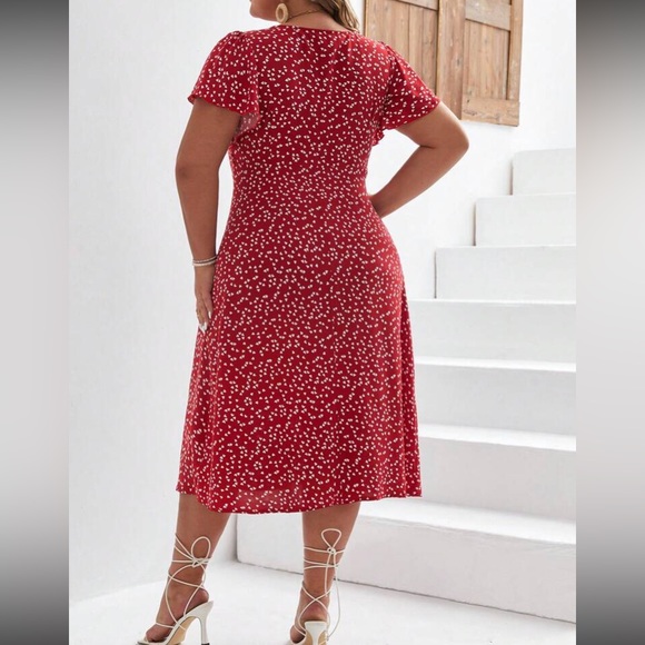 Boho floral print button through midi dress - Picture 4 of 6